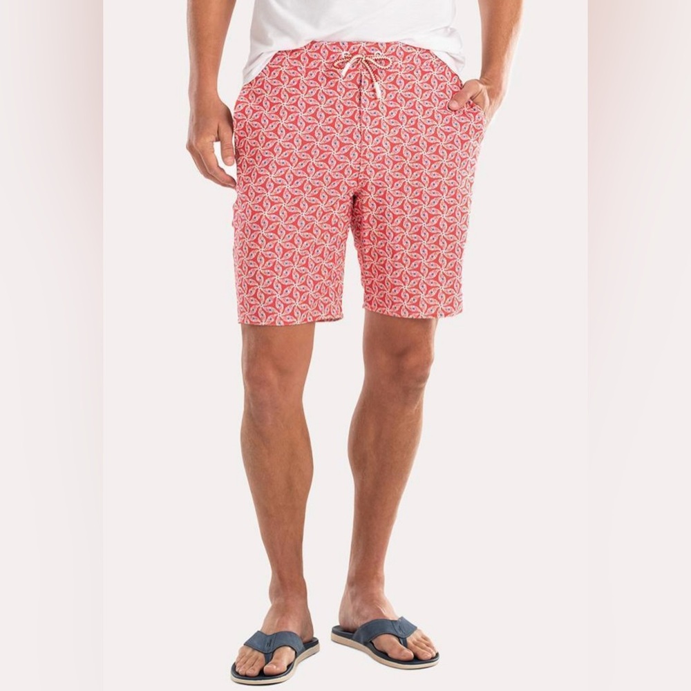 Johnnie-O Men’s Sanibel Half Elastic Surf Shorts Size XL